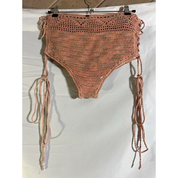 ANNA SUI for O'Neill Hi Bottoms Woman’s L Multi Color Crochet Love Birds Swim - Picture 8 of 9